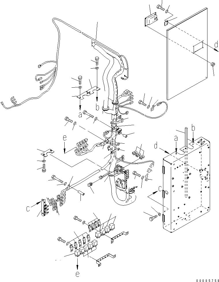 Схема запчастей Komatsu PC2000-8 - ЭЛЕКТРИКА (КАБИНА ОСНОВ.) (КОРПУС) (КРЕПЛЕНИЕ И УПЛОТНЕНИЯ) (ДЛЯ ГИДРАВЛ ЛЕСТНИЦА)(№-9) ЭЛЕКТРИКА