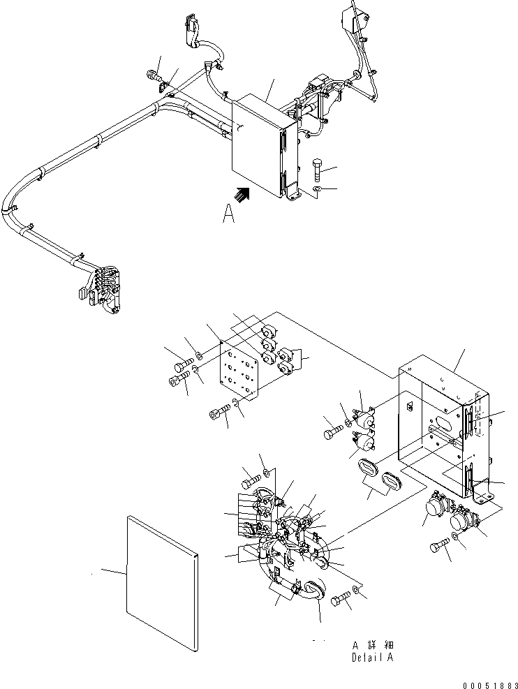 Схема запчастей Komatsu PC2000-8 - ЭЛЕКТРИКА (КАБИНА) (ЛЕВ.) (КОРПУС)(№-9) ЭЛЕКТРИКА