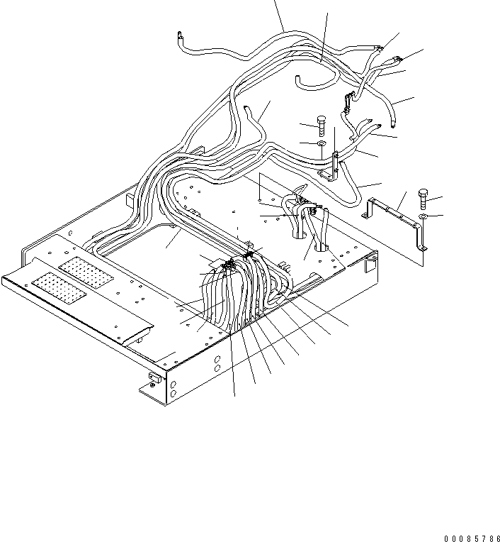 Схема запчастей Komatsu PC2000-8 - ЭЛЕКТРИКА (КАБИНА) (ЛЕВ.) (ISOLATOR КАБЕЛЬ)(№-) ЭЛЕКТРИКА