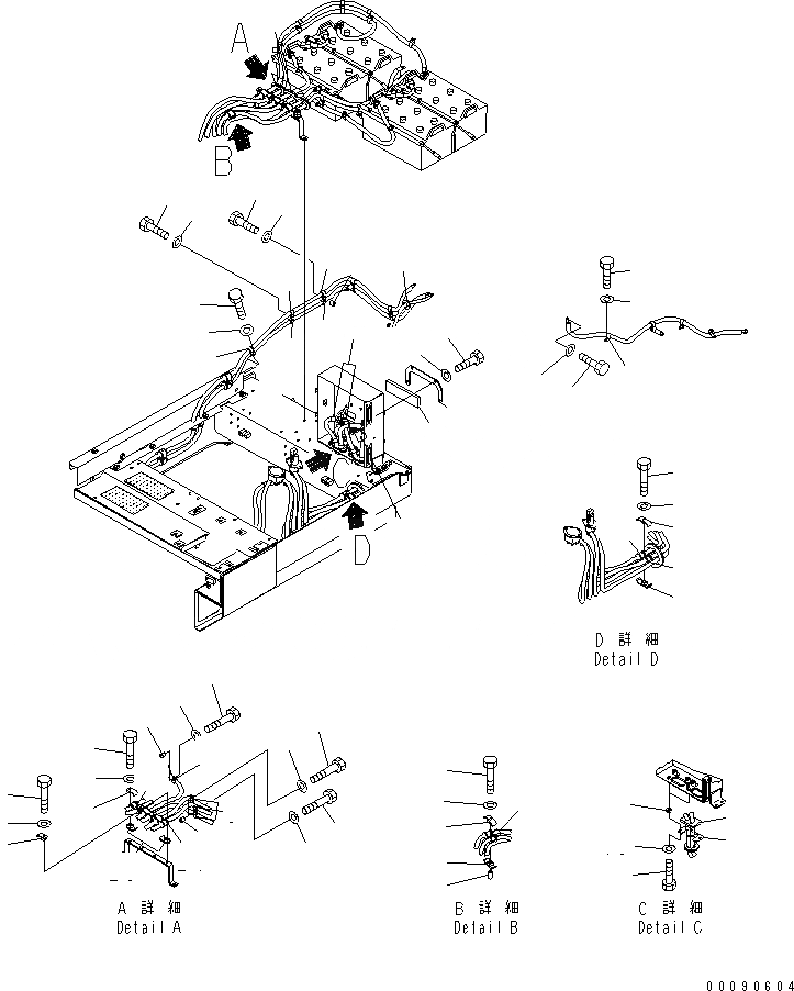 Схема запчастей Komatsu PC2000-8 - ЭЛЕКТРИКА (КАБИНА) (ЛЕВ.) (ISOLATOR КАБЕЛЬ) (КРЕПЛЕНИЕ¤ /)(№-) ЭЛЕКТРИКА