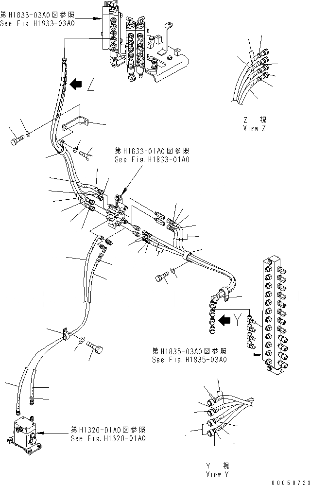 Схема запчастей Komatsu PC2000-8 - PPC ЛИНИЯ СОЕД-Е (ТРУБЫ) (/)(№-) ГИДРАВЛИКА