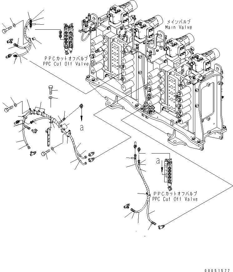 Схема запчастей Komatsu PC2000-8 - ОСНОВН. ЛИНИЯ PPC (ШЛАНГИ) (ПЕРЕДН. ) (/)(№-) ГИДРАВЛИКА