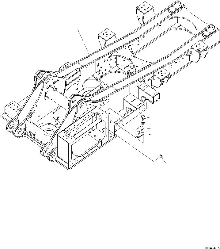 Схема запчастей Komatsu PC2000-8 - ОСНОВНАЯ РАМА (ДЛЯ ПОГРУЗ.)(№-) ОСНОВНАЯ РАМА И ЕЕ ЧАСТИ