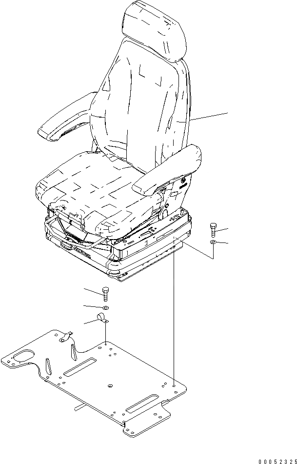 Схема запчастей Komatsu PC2000-8 - КАБИНА (СИДЕНЬЕ ОПЕРАТОРА) (С ВОЗД. ПОДВЕСКОЙ)(№-) КАБИНА ОПЕРАТОРА И СИСТЕМА УПРАВЛЕНИЯ