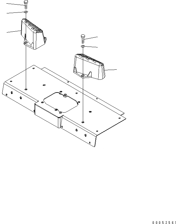 Схема запчастей Komatsu PC2000-8 - КАБИНА (REST FOOT)(№-) КАБИНА ОПЕРАТОРА И СИСТЕМА УПРАВЛЕНИЯ