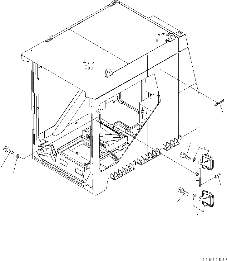 Схема запчастей Komatsu PC2000-8 - КАБИНА (ЗЕРКАЛАAND GALEO ПЛАСТИНА)(№-9) КАБИНА ОПЕРАТОРА И СИСТЕМА УПРАВЛЕНИЯ