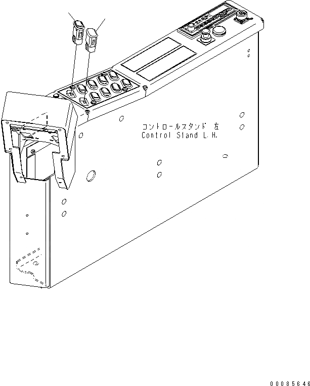 Схема запчастей Komatsu PC2000-8 - КАБИНА (ПРОБЛЕСК. МАЯКПЕРЕКЛЮЧАТЕЛЬ)(№-) КАБИНА ОПЕРАТОРА И СИСТЕМА УПРАВЛЕНИЯ