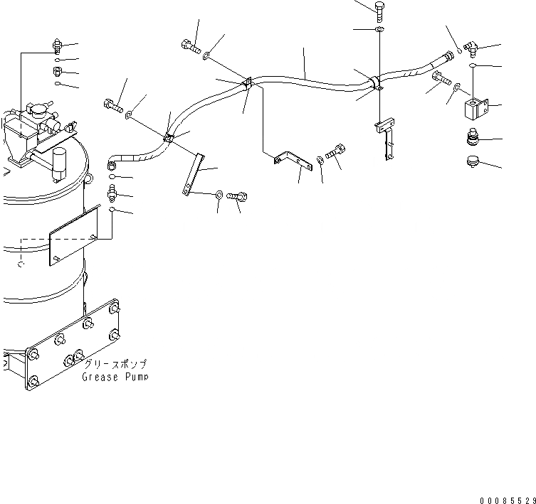 Схема запчастей Komatsu PC2000-8 - НАСОС СМАЗКИ (REFILL ТРУБЫ)(№-) РАЗНОЕ