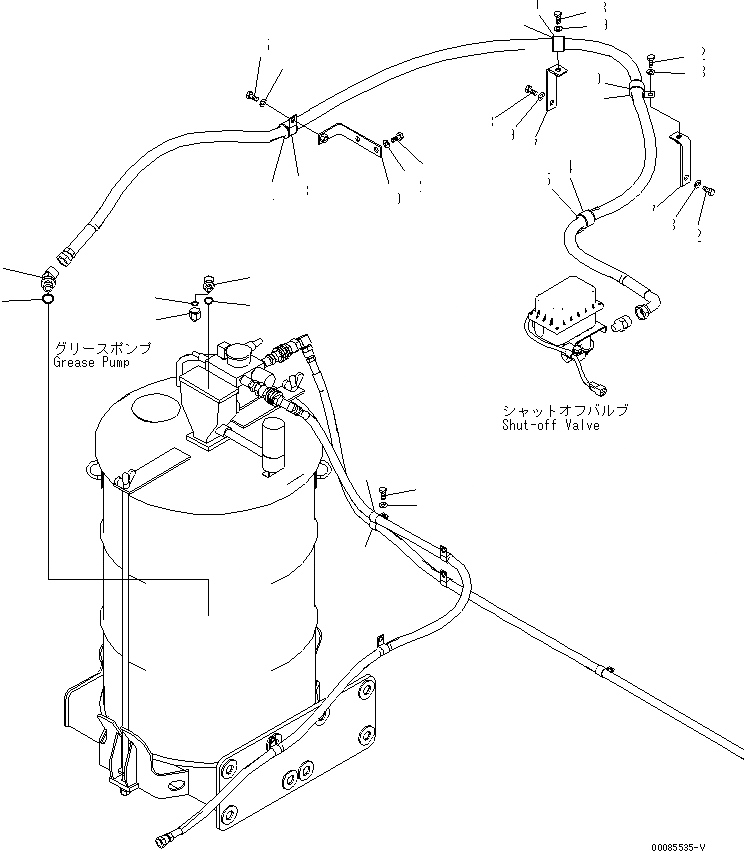 Схема запчастей Komatsu PC2000-8 - НАСОС СМАЗКИ (REFILL ТРУБЫ) (SERVICE ЦЕНТР.) (/)(№-) РАЗНОЕ