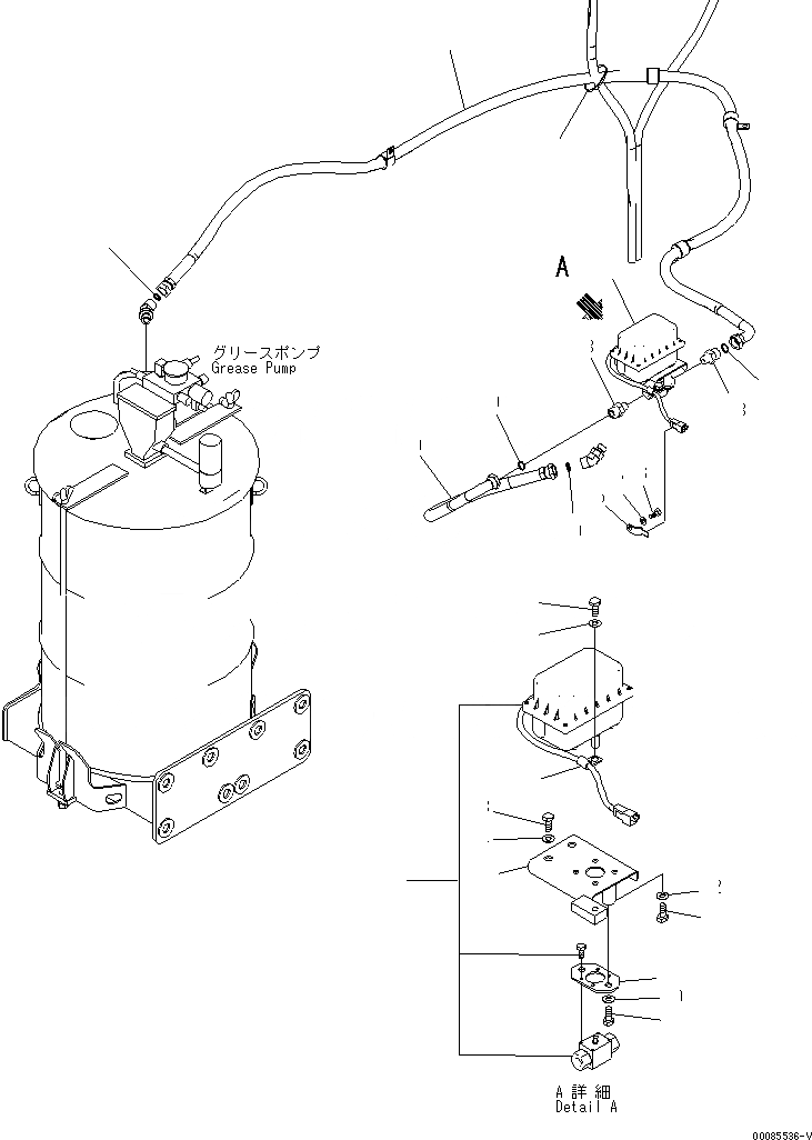 Схема запчастей Komatsu PC2000-8 - НАСОС СМАЗКИ (REFILL ТРУБЫ) (SERVICE ЦЕНТР.) (/)(№-) РАЗНОЕ