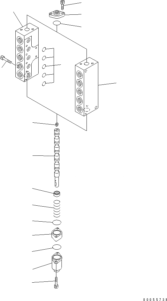 Схема запчастей Komatsu PC2000-8 - РАСПРЕДЕЛИТ. КЛАПАН (PPC ОТСЕКАЮЩИЙ КЛАПАН)(№-) ОСНОВН. КОМПОНЕНТЫ И РЕМКОМПЛЕКТЫ