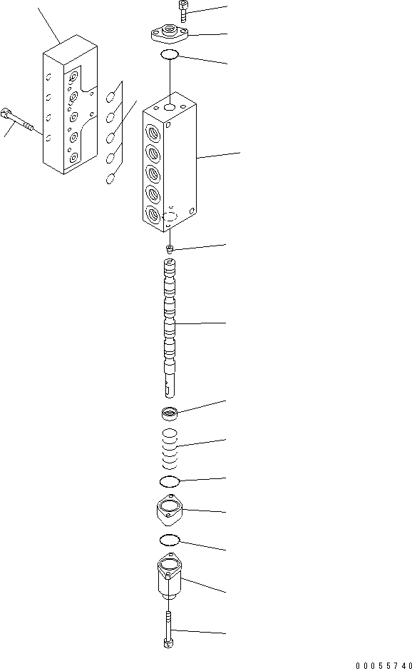 Схема запчастей Komatsu PC2000-8 - РАСПРЕДЕЛИТ. КЛАПАН (PPC ОТСЕКАЮЩИЙ КЛАПАН)(№-) ОСНОВН. КОМПОНЕНТЫ И РЕМКОМПЛЕКТЫ