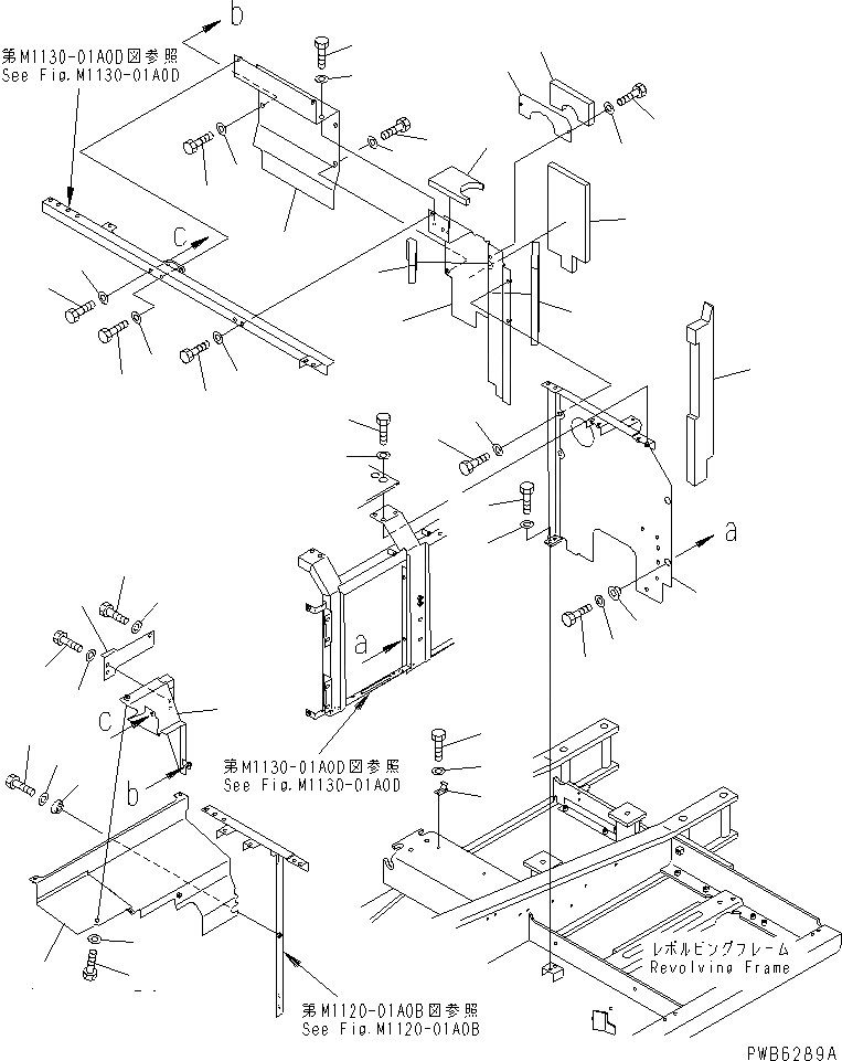 Схема запчастей Komatsu PC200CA-6 - ПЕРЕГОРОДКА. (КАБИНА)(№C8-) ЧАСТИ КОРПУСА