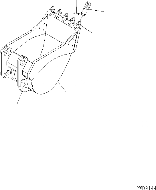 Схема запчастей Komatsu PC200CA-6 - КОВШ (SUPER V TEETH-ESCO) (СТАНДАРТН. DUTY ПЛАСТИНА LIP- IN. ШИР.)(№C8-) РАБОЧЕЕ ОБОРУДОВАНИЕ