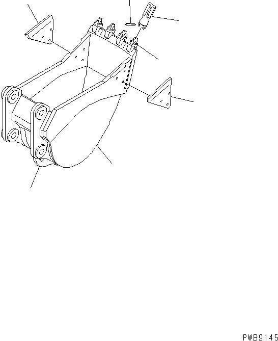 Схема запчастей Komatsu PC200CA-6 - КОВШ (SUPER V TEETH-ESCO) (УСИЛ. CAST LIP- IN. ШИР.)(№C8-) РАБОЧЕЕ ОБОРУДОВАНИЕ