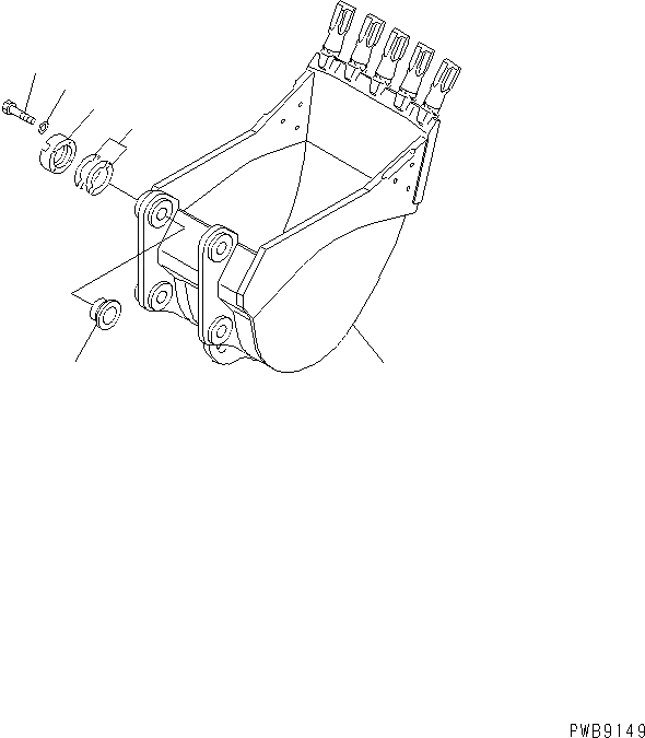 Схема запчастей Komatsu PC200CA-6 - КОВШ (РЕГУЛИР. PLAY DEVICE) (ДЛЯ STDP¤ HDP¤ HDC¤ И DITCH)(№C8-) РАБОЧЕЕ ОБОРУДОВАНИЕ