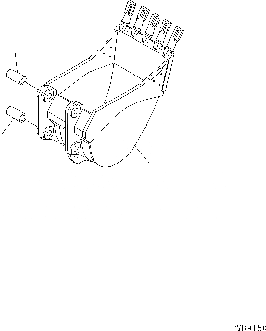 Схема запчастей Komatsu PC200CA-6 - КОВШ (WEAR ВТУЛКАS) (БЕЗ РЕГУЛИР. PLAY DEVICE)     (ДЛЯ STDP¤ HDP¤HDC)(№C8-) РАБОЧЕЕ ОБОРУДОВАНИЕ