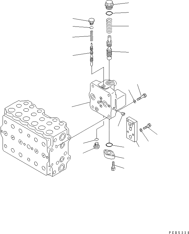 Схема запчастей Komatsu PC200CA-6 - ОСНОВН. КЛАПАН (/)(№C8-) ОСНОВН. КОМПОНЕНТЫ И РЕМКОМПЛЕКТЫ