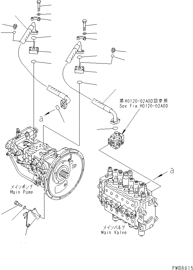 Схема запчастей Komatsu PC200CA-6 - ЛИНИЯ ПОДАЧИ(№C-) ГИДРАВЛИКА