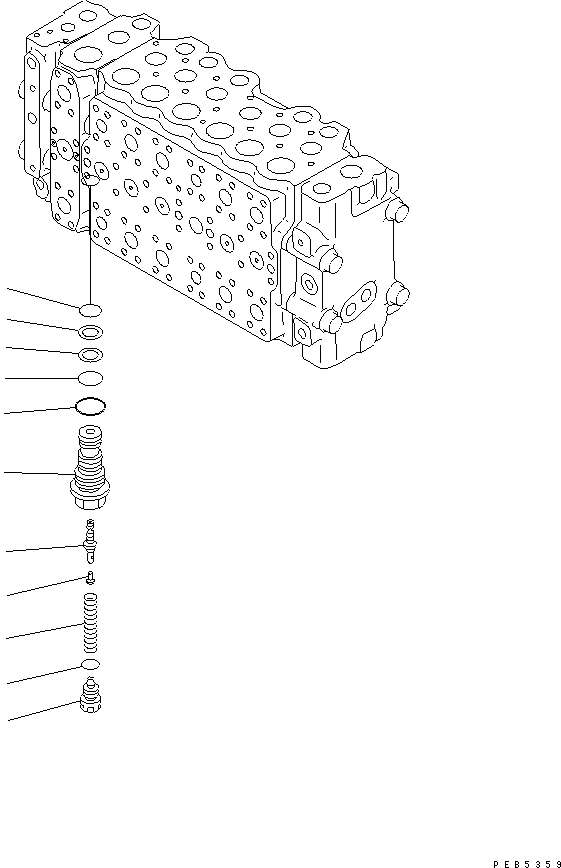 Схема запчастей Komatsu PC200CA-6 - ОСНОВН. КЛАПАН (-АКТУАТОР) (/)(№C-) ОСНОВН. КОМПОНЕНТЫ И РЕМКОМПЛЕКТЫ