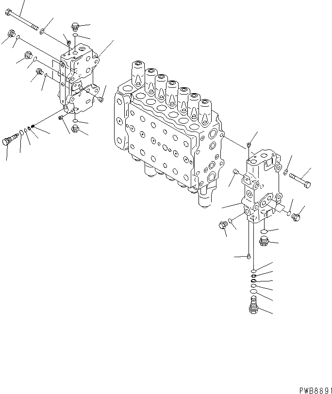 Схема запчастей Komatsu PC200CA-6 - ОСНОВН. КЛАПАН (-АКТУАТОР) (/)(№C-) ОСНОВН. КОМПОНЕНТЫ И РЕМКОМПЛЕКТЫ