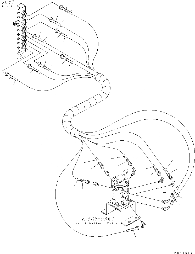 Схема запчастей Komatsu PC200CA-6 - MULTI PATTERN КЛАПАН (WAY) (MULTI КЛАПАН - ОСНОВН. КЛАПАН)(№C-) ГИДРАВЛИКА