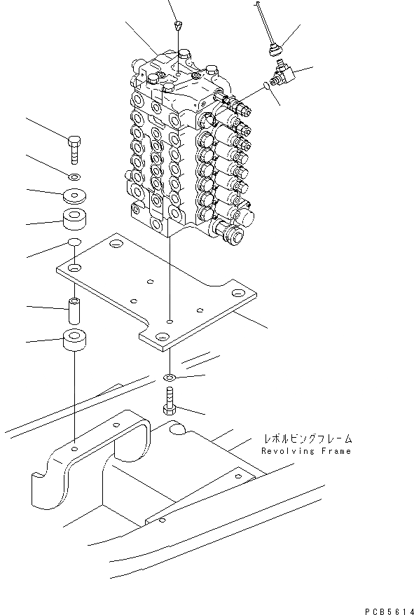 Схема запчастей Komatsu PC200EL-6K - ОСНОВН. КЛАПАН И СОЕДИНИТЕЛЬН. ЧАСТИ ГИДРАВЛИКА