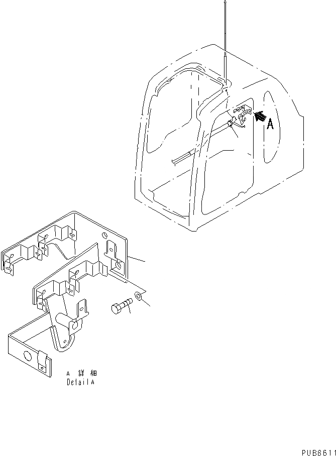 Схема запчастей Komatsu PC200EL-6K - КАБИНА (TERMINAL BRACKET) КАБИНА ОПЕРАТОРА И СИСТЕМА УПРАВЛЕНИЯ