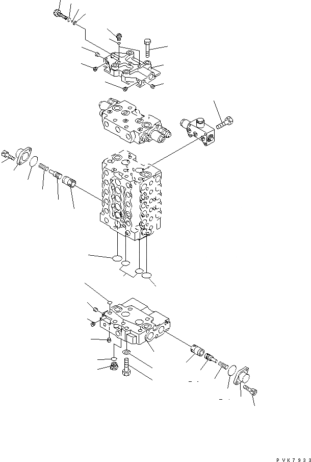 Схема запчастей Komatsu PC200EL-6K - ОСНОВН. КЛАПАН (/) (-АКТУАТОР)(№K-) ОСНОВН. КОМПОНЕНТЫ И РЕМКОМПЛЕКТЫ