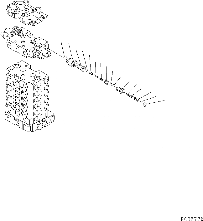 Схема запчастей Komatsu PC200EL-6K - ОСНОВН. КЛАПАН (/) (-АКТУАТОР)(№K-K999) ОСНОВН. КОМПОНЕНТЫ И РЕМКОМПЛЕКТЫ