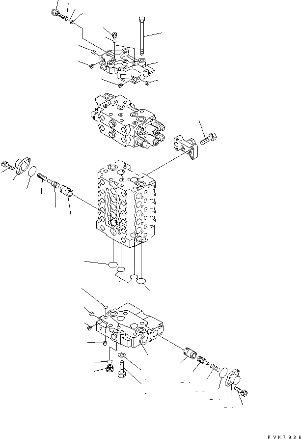 Схема запчастей Komatsu PC200EN-6K - ОСНОВН. КЛАПАН (/) (-АКТУАТОР) (ДЛЯ 2-СЕКЦИОНН. СТРЕЛЫ) ОСНОВН. КОМПОНЕНТЫ И РЕМКОМПЛЕКТЫ