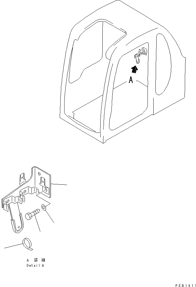 Схема запчастей Komatsu PC200LC-6 - КАБИНА (TERMINAL BRACKET) (ДЛЯ POWER СДВИГ. ВВЕРХ ОКНА)(№88-) КАБИНА ОПЕРАТОРА И СИСТЕМА УПРАВЛЕНИЯ