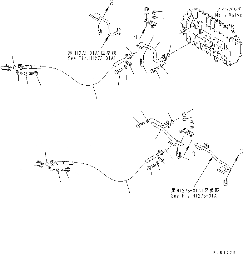 Схема запчастей Komatsu PC200LC-6 - НАВЕСНОЕ ОБОРУД-Е (2-СЕКЦИОНН. СТРЕЛА + ROTATION РУКОЯТЬ) ГИДРАВЛИКА