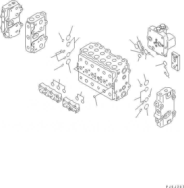 Схема запчастей Komatsu PC200LC-6 - ОСНОВН. КЛАПАН (-АКТУАТОР) (/) (БЕЗ КЛАПАН БЕЗОПАСНОСТИ)(№997-) ОСНОВН. КОМПОНЕНТЫ И РЕМКОМПЛЕКТЫ