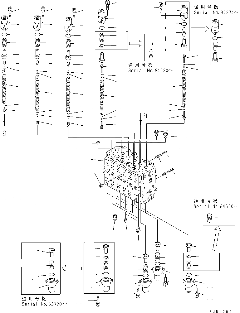 Схема запчастей Komatsu PC200LC-6H - ОСНОВН. КЛАПАН (/9)(№8-87999) ОСНОВН. КОМПОНЕНТЫ И РЕМКОМПЛЕКТЫ
