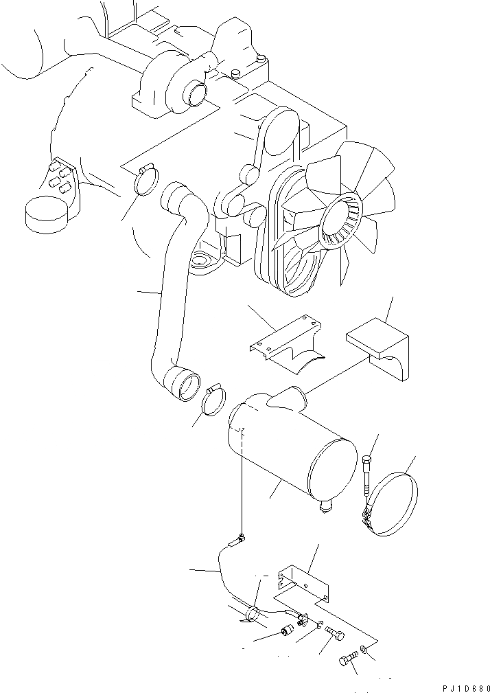 Схема запчастей Komatsu PC200LC-6Z - СОЕДИНЕНИЯ ВОЗДУХООЧИСТИТЕЛЯ(ДЛЯ ДВОЙН. ЭЛЕМЕНТА) (МОРОЗОУСТОЙЧИВ. СПЕЦИФ-Я)(№9-) КОМПОНЕНТЫ ДВИГАТЕЛЯ