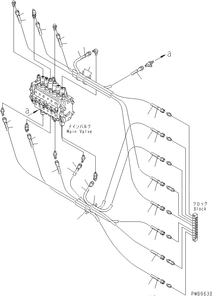Схема запчастей Komatsu PC200LC-6Z - ОСНОВН. ЛИНИЯ PPC (КЛАПАН ЛИНИИ PPCS)(№9-) ГИДРАВЛИКА