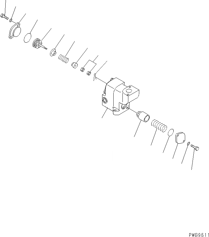 Схема запчастей Komatsu PC200LC-6J - ВОЗВРАТНАЯ ЛИНИЯ(БЛОК) (ПЕРЕКЛЮЧАТЕЛЬ КЛАПАН)(№9-) ГИДРАВЛИКА