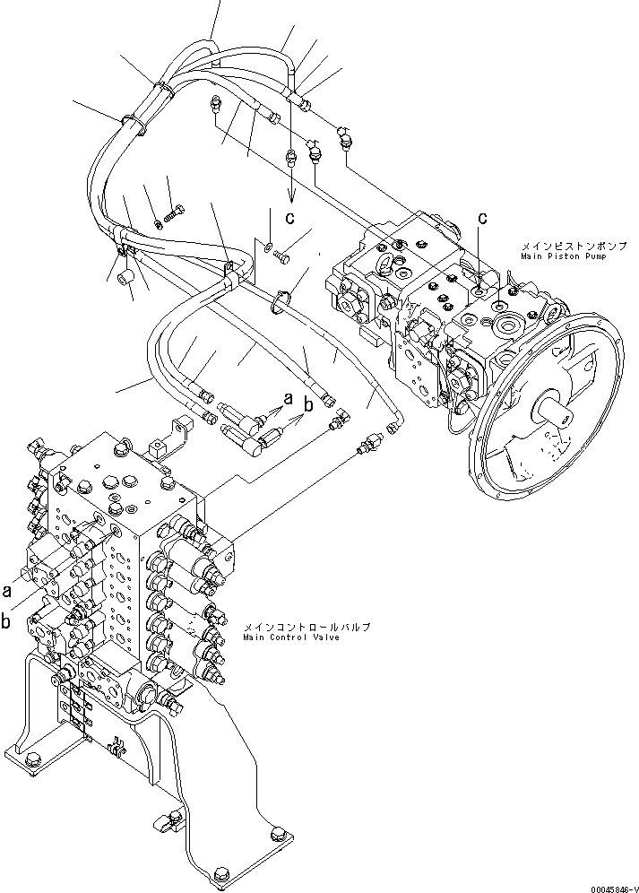 Схема запчастей Komatsu PC200LC-8 - LS ЛИНИИ ГИДРАВЛИКА