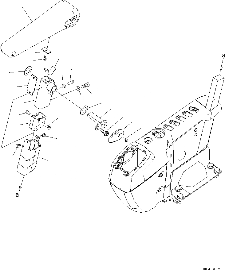 Схема запчастей Komatsu PC200LC-8 - КАБИНА (ПОЛ) (CONSOL¤ ПРАВ.)(№-) КАБИНА ОПЕРАТОРА И СИСТЕМА УПРАВЛЕНИЯ