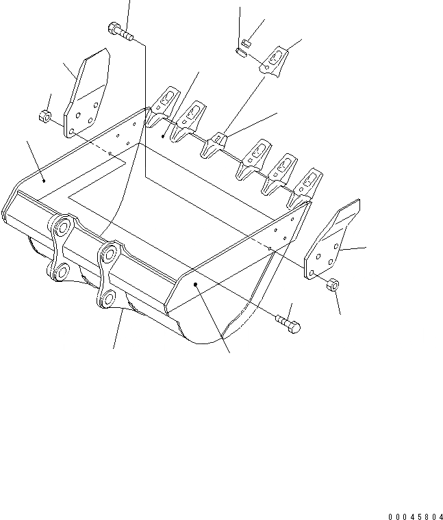 Схема запчастей Komatsu PC200LC-8 - КОВШ¤ .M¤ MM (ВЕРТИКАЛЬН. ПАЛЕЦ) РАБОЧЕЕ ОБОРУДОВАНИЕ