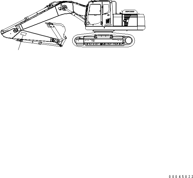 Схема запчастей Komatsu PC200LC-8 - ПРЕДУПРЕЖДАЮЩ. МАРКИРОВКА (РУКОЯТЬ) МАРКИРОВКА