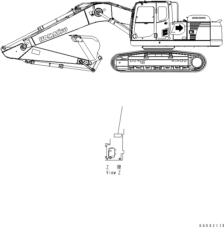 Схема запчастей Komatsu PC200LC-8 - SERVICE INSTRUCTION (ВОЗДУХООЧИСТИТЕЛЬ) (РОССИЯ) МАРКИРОВКА