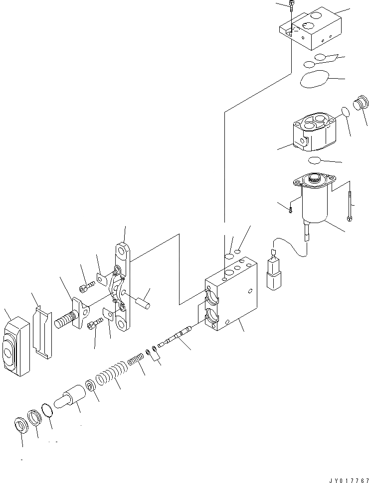 Схема запчастей Komatsu PC200LC-8 - КЛАПАН PPC(ДЛЯ НАВЕСН. ОБОРУД.) (С СОЛЕНОИДНЫЙ КЛАПАН) ОСНОВН. КОМПОНЕНТЫ И РЕМКОМПЛЕКТЫ