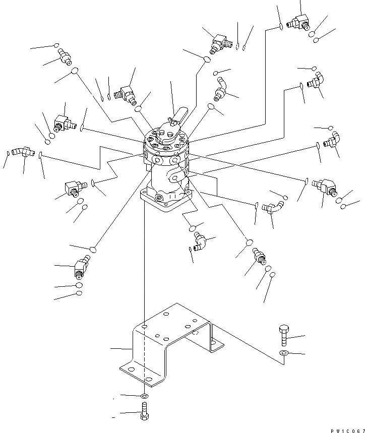 Схема запчастей Komatsu PC200LC-7-BP - MULTI PATTERN КЛАПАН (MULTI КЛАПАН) ( WAY) ГИДРАВЛИКА