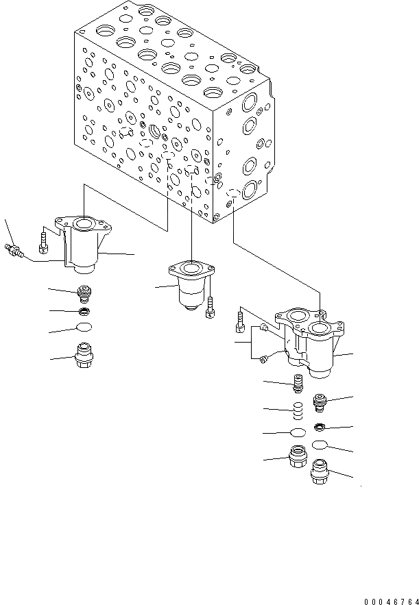 Схема запчастей Komatsu PC200LC-8 - ОСНОВН. КЛАПАН (/7)(№-) ОСНОВН. КОМПОНЕНТЫ И РЕМКОМПЛЕКТЫ
