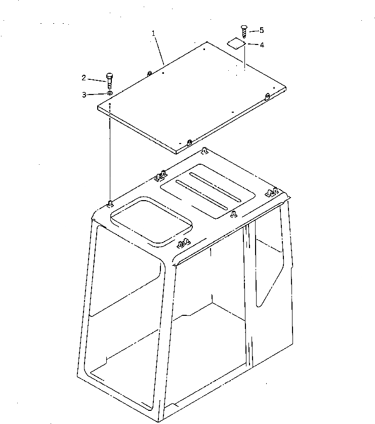 Схема запчастей Komatsu PC200LC-5 - ВЕРХН. ЗАЩИТА (ДЛЯ K.D.C.) ЧАСТИ КОРПУСА