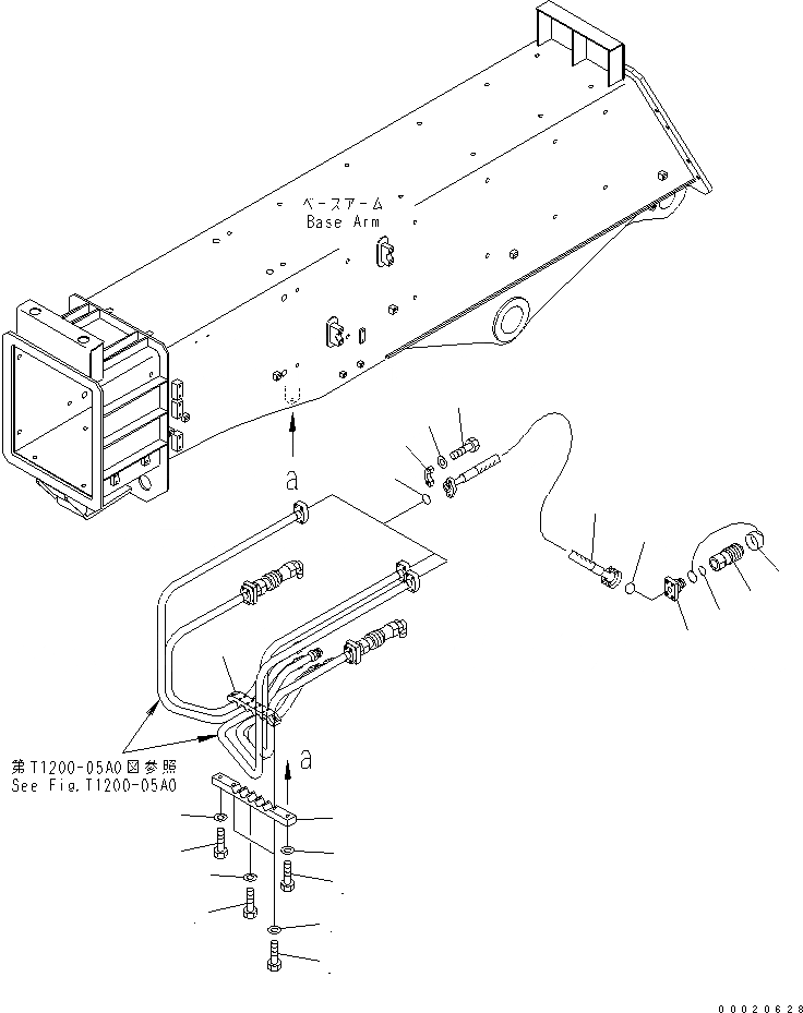 Схема запчастей Komatsu PC200SC-7-M1 - TELESCO РУКОЯТЬ (HI ТРУБЫ) (/) РАБОЧЕЕ ОБОРУДОВАНИЕ