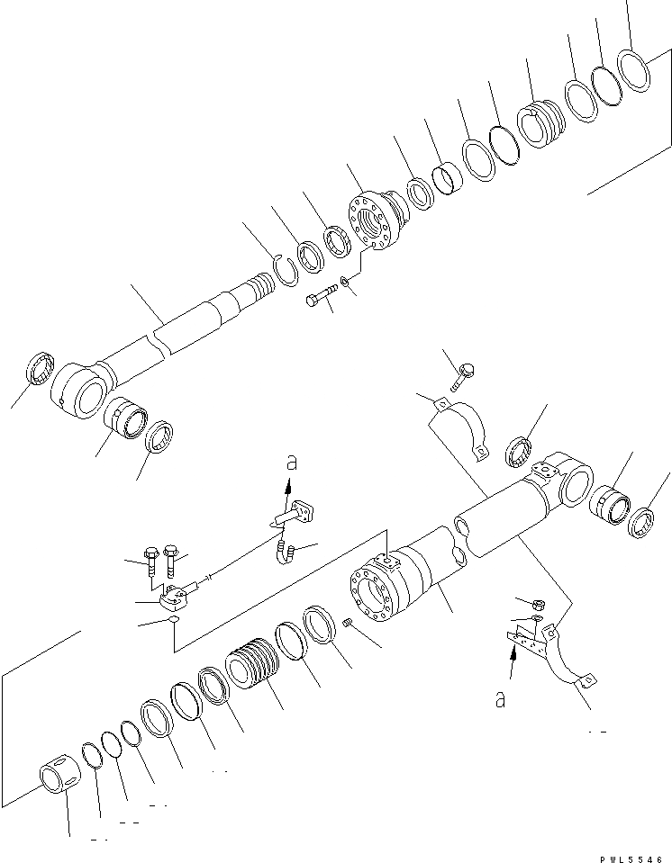Схема запчастей Komatsu PC200SC-7-M1 - BM ЦИЛИНДР ОСНОВН. КОМПОНЕНТЫ И РЕМКОМПЛЕКТЫ