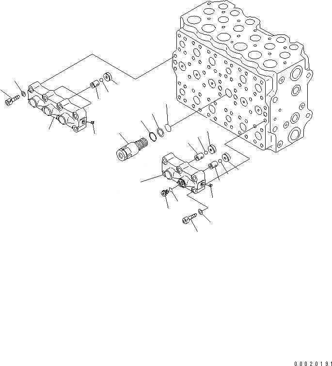 Схема запчастей Komatsu PC200SC-7-M1 - ОСНОВН. КЛАПАН (-АКТУАТОР) (7/) ОСНОВН. КОМПОНЕНТЫ И РЕМКОМПЛЕКТЫ